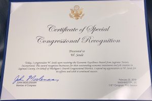 Saginaw Future Congressional certificate